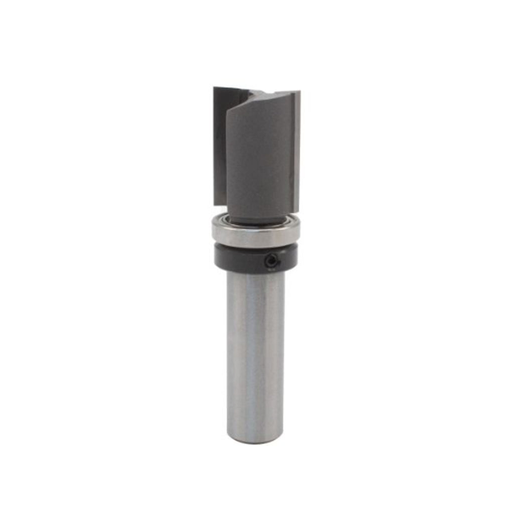 Mèche toupie 3/4'' de diamètre, pointe en carbure, embout modèle avec roulement à billes central, 2 cannelures, tige 1/2'', longueur 3''