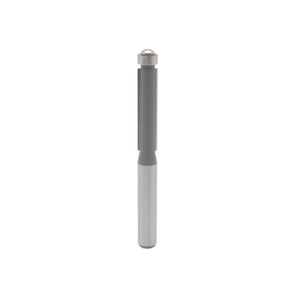 Mèche toupie 1/2'' de diamètre, pointe en carbure, embout affleurant avec roulement à billes, 3 cannelures, tige 1/2'', longueur 3 1/4''
