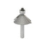Mèche toupie 1-1/4'' de diamètre, pointe en carbure, embouts chanfreinés avec roulement à billes, 2 cannelures, tige 1/4'', longueur 2''