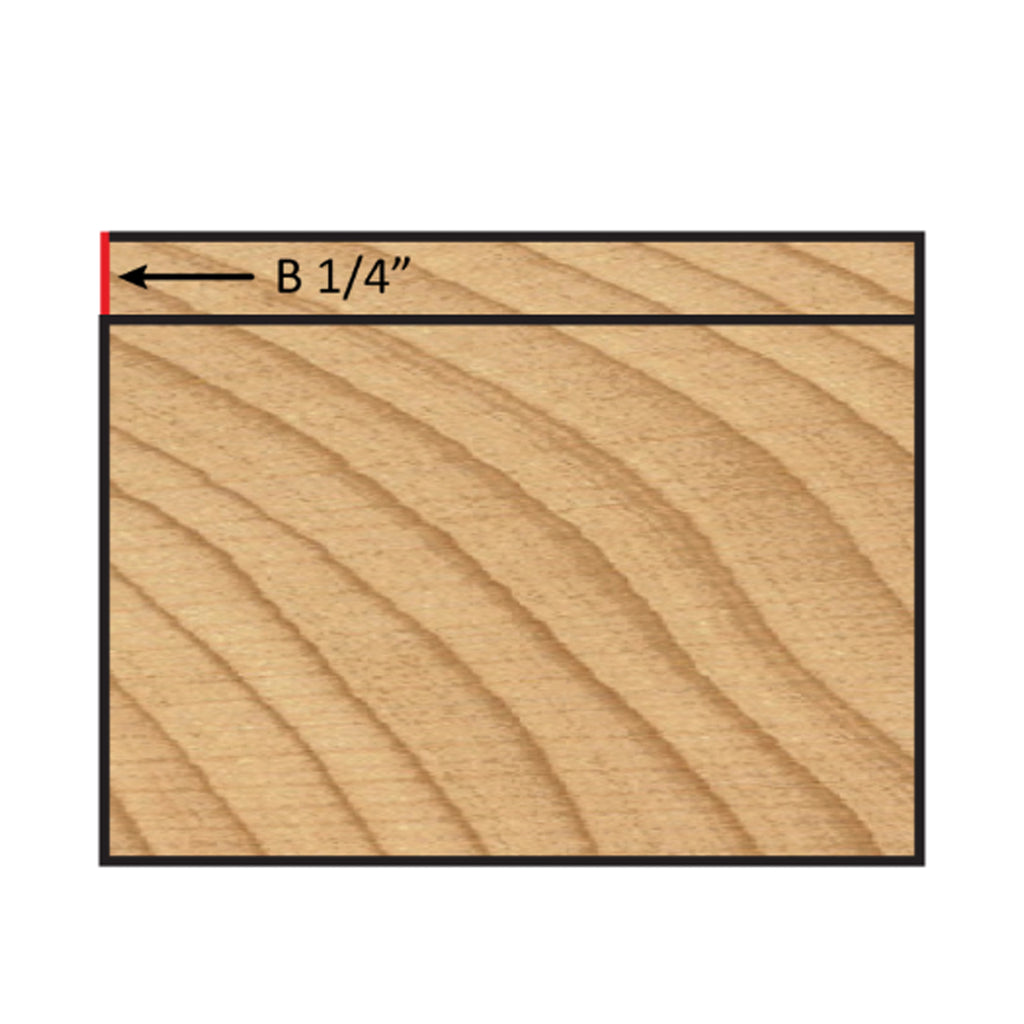 Mèche Trim 1/2'' de diamètre, pointe en carbure, embouts biseautés avec roulement à billes, 2 cannelures, tige 1/4'', longueur 2 1/8''