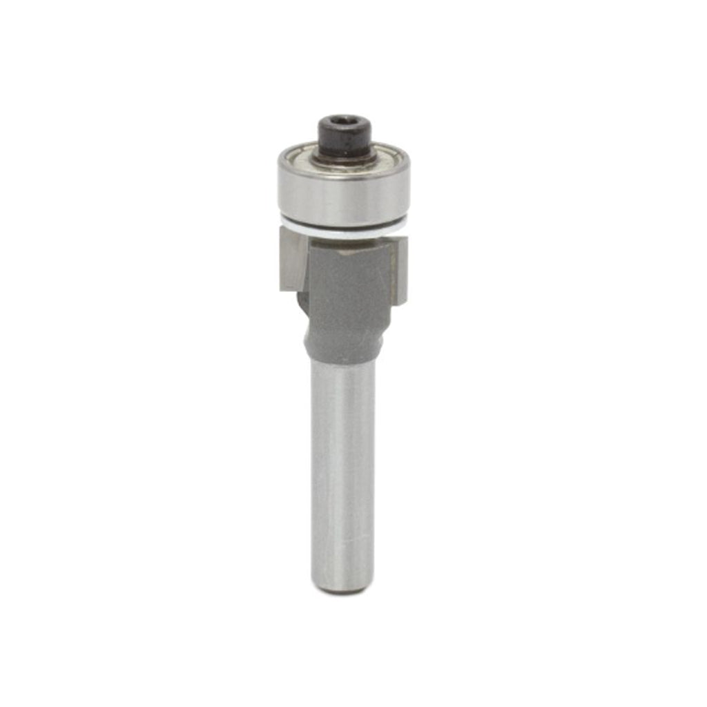 Mèche Trim 1/2'' de diamètre, pointe en carbure, embouts biseautés avec roulement à billes, 2 cannelures, tige 1/4'', longueur 2 1/8''