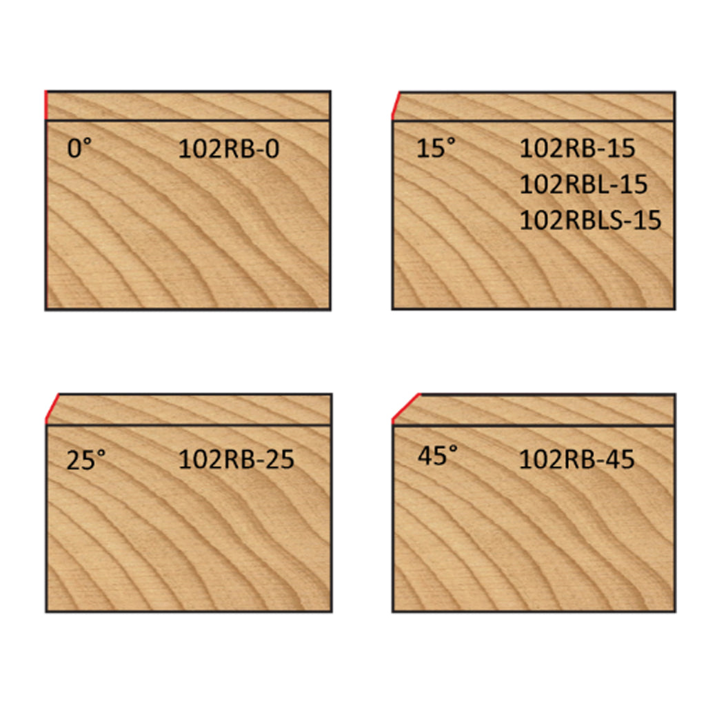Mèche toupie 3/4'' de diamètre, pointe en carbure, embouts biseautés avec roulement à billes, 2 cannelures, tige 1/4'', longueur 2 1/8''