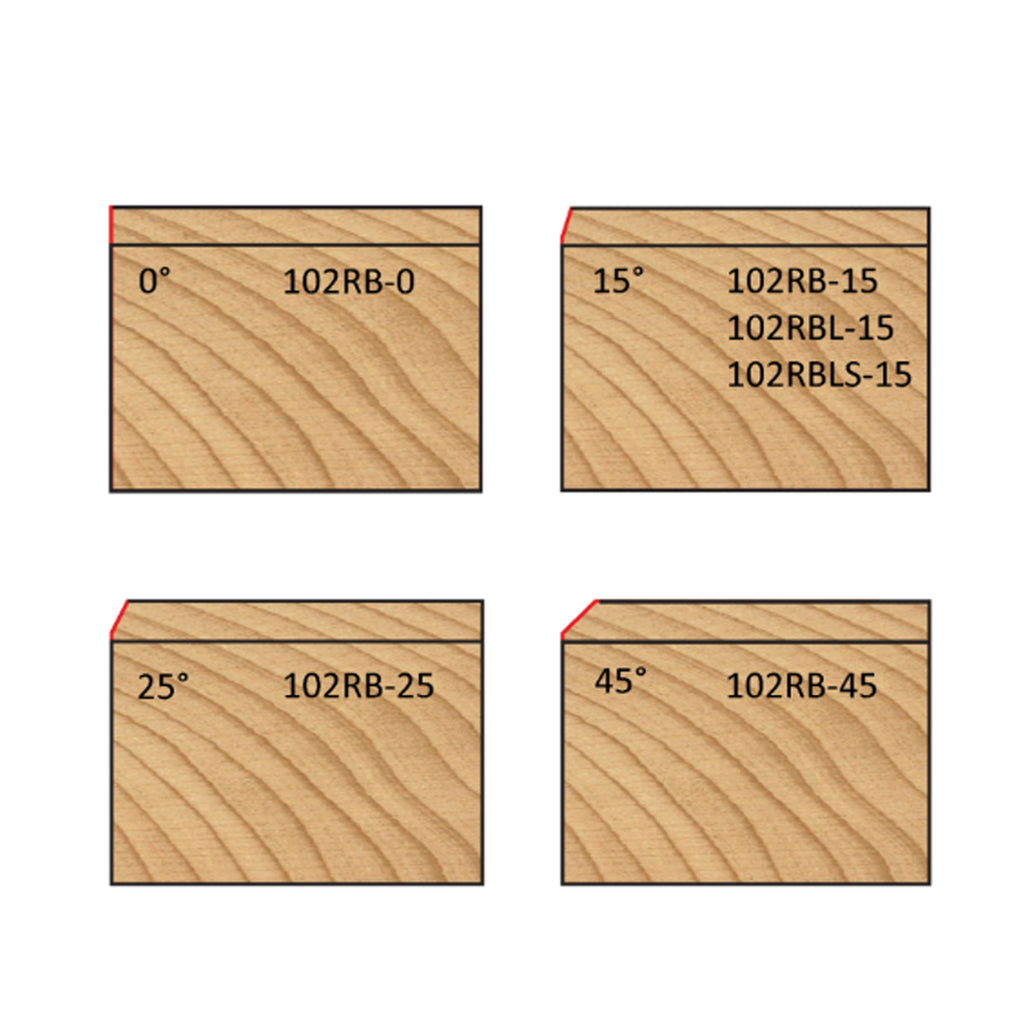 Mèche toupie 1'' de diamètre, pointe en carbure, embouts biseautés avec roulement à billes, 2 cannelures, tige 1/4'', longueur 2 1/8''