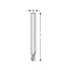 Mèche toupie 7/32'' de diamètre, carbure monobloc, embout droit Seal, 2 cannelures, tige 1/4'', longueur 2 9/16''