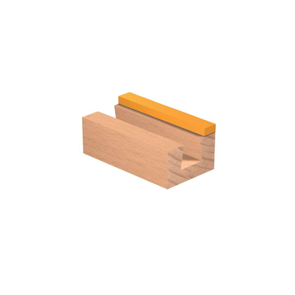 Mèche toupie 1/2'' de diamètre, pointe en carbure, embout à queue d'aronde avec roulement à billes, 2 cannelures, tige de 1/4'', longueur de 2 1/4''
