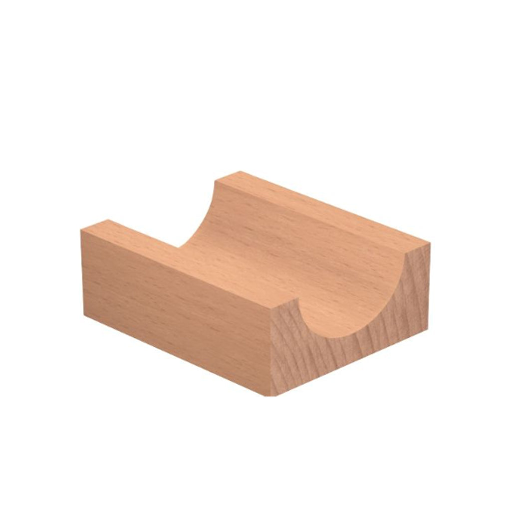 Mèche toupie 1'' de diamètre, pointe en carbure, embout à noyau, 2 cannelures, tige 1/4'', longueur 1 3/4''