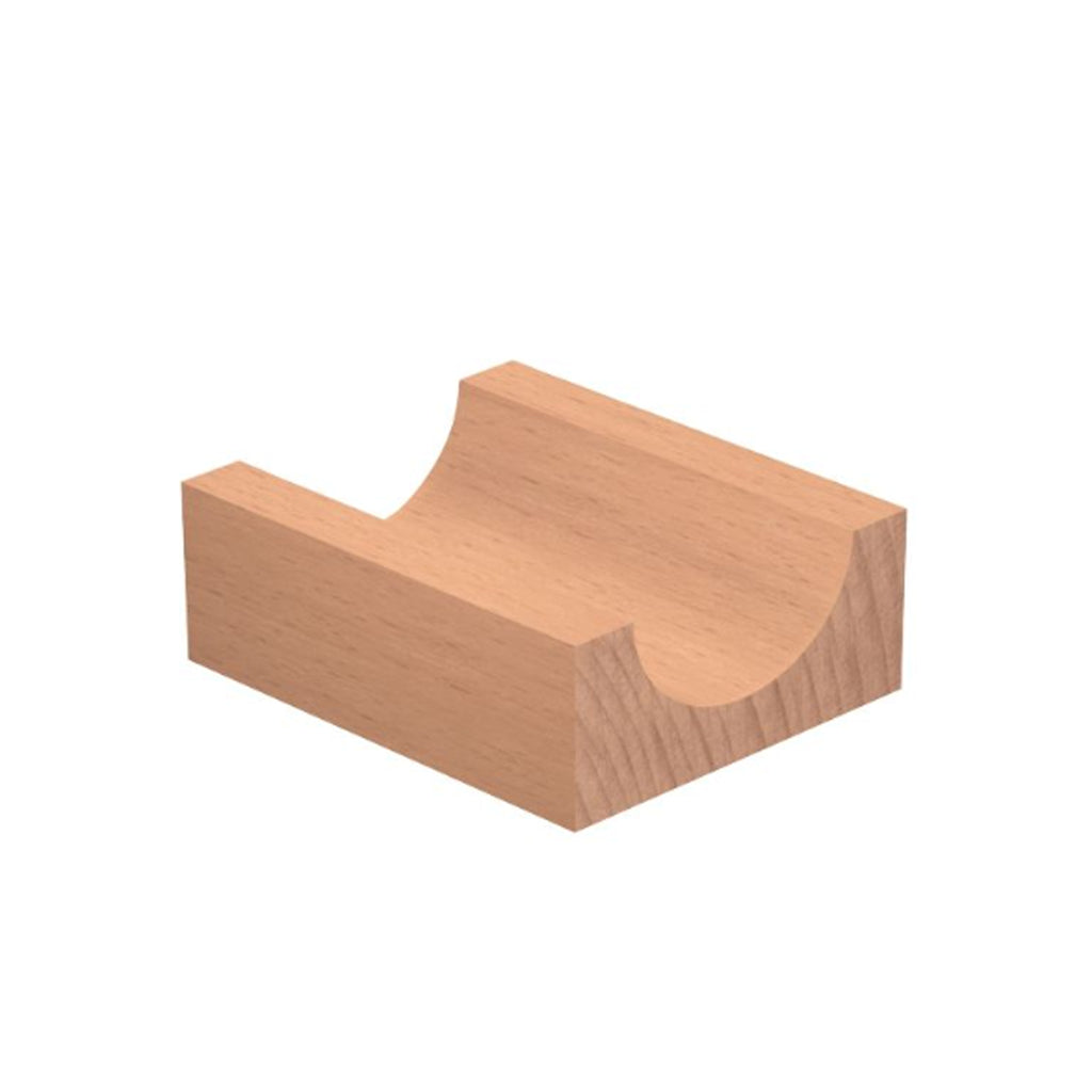Mèche toupie 1'' de diamètre, pointe en carbure, embout à noyau, 2 cannelures, tige 1/2'', longueur 2 3/16''