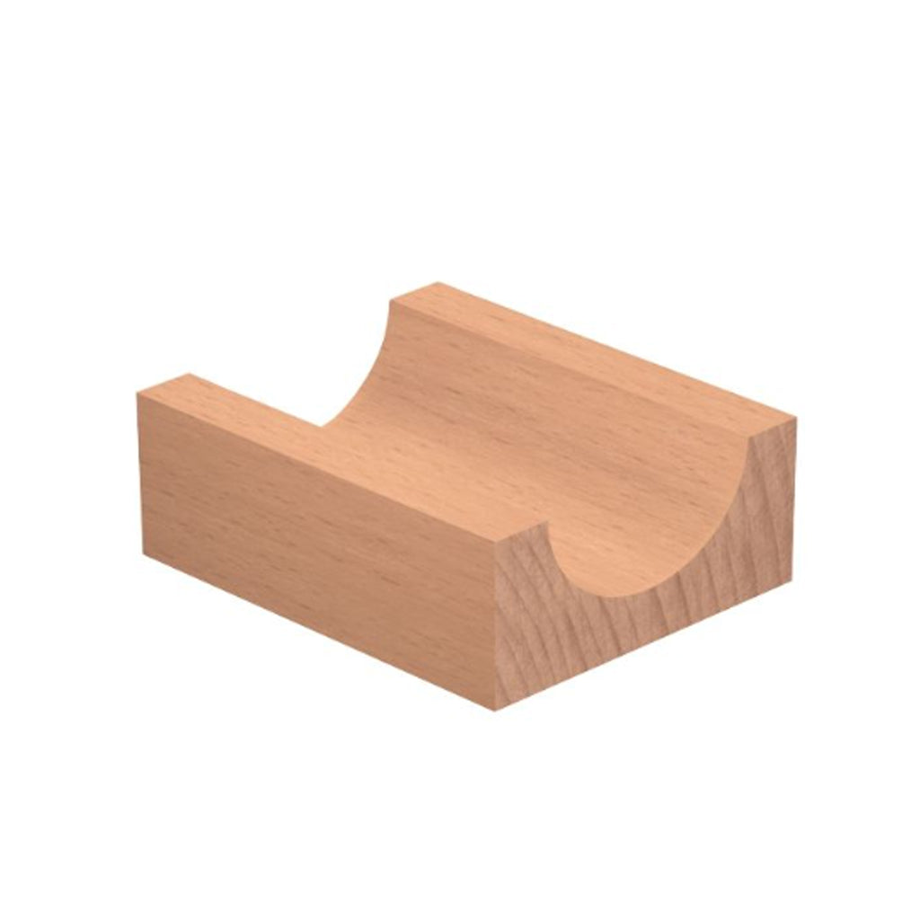 Mèche toupie 1'' de diamètre, pointe en carbure, embout à noyau, 2 cannelures, tige 1/2'', longueur 2 3/4''