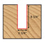Meche toupie 3/4'' de diamètre, pointe en carbure, embout droit, 2 cannelures, tige 1/4'', longueur 2''