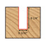 Mèche toupie 3/32'' de diamètre, pointe en carbure, embout droit, 2 cannelures, tige 1/4'', longueur 1 7/8''