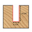 Mèche toupie 1/4'' de diamètre, pointe en carbure, embout droit, 2 cannelures, tige 1/4'', longueur 2''