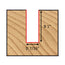 Mèche toupie 7/16'' de diamètre, pointe en carbure, embout droit, 2 cannelures, tige 1/2'', longueur 2 5/8''