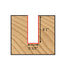 Mèche toupie 1/2'' de diamètre, pointe en carbure, embout droit, 2 cannelures, tige 1/2'', longueur 2 5/8''