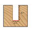 Mèche toupie 1'' de diamètre, pointe en carbure, embout droit, 2 cannelures, tige 1/2'', longueur 2 5/8''