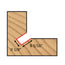 Mèche toupie 1/8'' de diamètre, pointe en carbure, embout droit Seal, 2 cannelures, tige 1/4'', longueur 2 3/16''