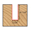 Mèche toupie 3/4'' de diamètre, pointe en carbure, embout droit, 2 cannelures, tige 1/2'', longueur 2 7/8''