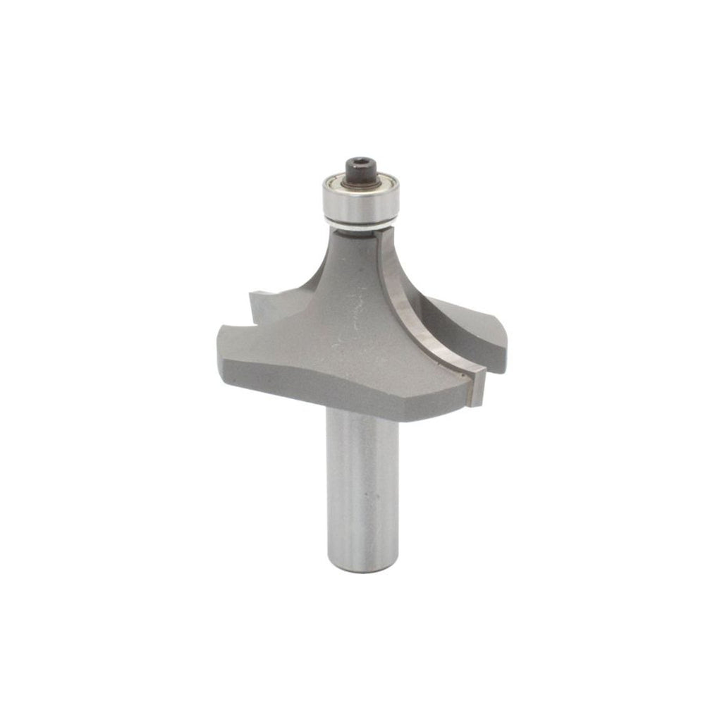 Mèche toupie 2'' de diamètre, pointe en carbure, embout arrondi avec roulement à billes 1/2'', 2 cannelures, tige 1/2'', longueur 2 3/4''