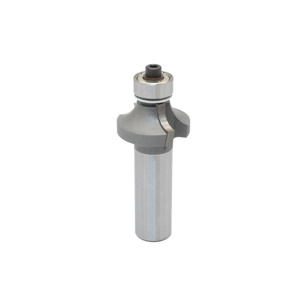 Mèche toupie 1'' de diamètre, pointe en carbure, embout arrondi avec roulement à billes 1/2'', 2 cannelures, tige 1/2'', longueur 2 5/16''