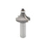 Mèche toupie 1 1/8'' de diamètre, pointe en carbure, embout à perles avec roulement à billes de 3/8'', 2 cannelures, tige de 1/2'', longueur de 2 5/16''