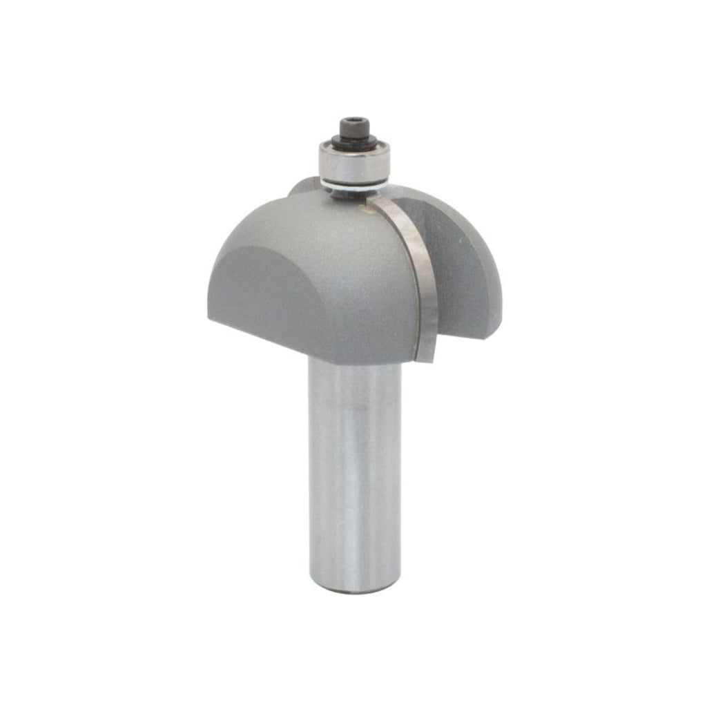 Mèche toupie 1 5/8'' de diamètre, pointe en carbure, embout à anse avec roulement à billes, 2 cannelures, tige 1/2'', longueur 2 5/8''