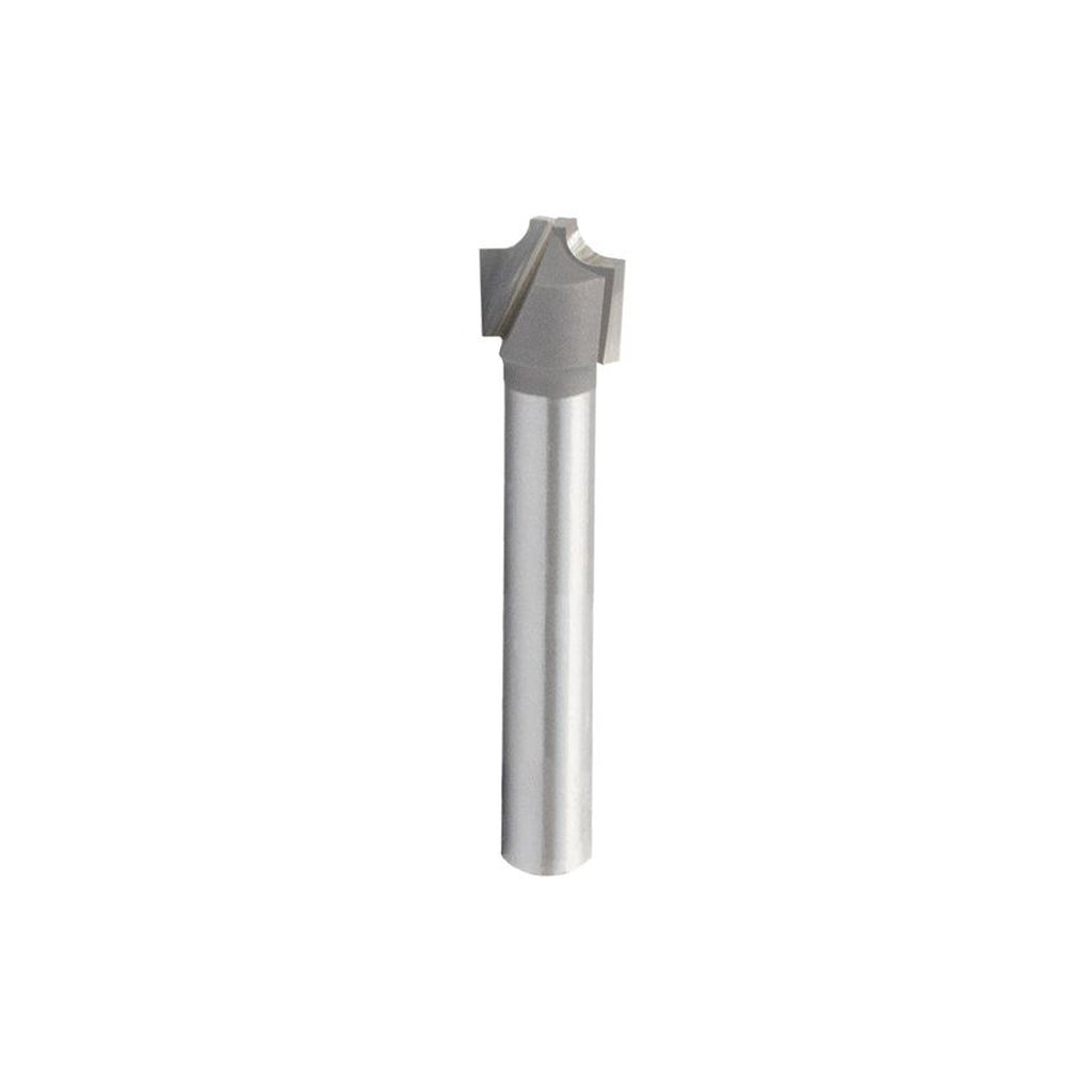 Mèche toupie 25/64'' de diamètre, pointe en carbure, embouts arrondis avec pointe d'alésage, 2 cannelures, tige de 1/4'', longueur de 2''