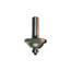 Mèche toupie 1 1/2'' de diamètre, pointe en carbure, embout classique avec roulement à billes, 2 cannelures, tige 1/4'', longueur 2 3/32''