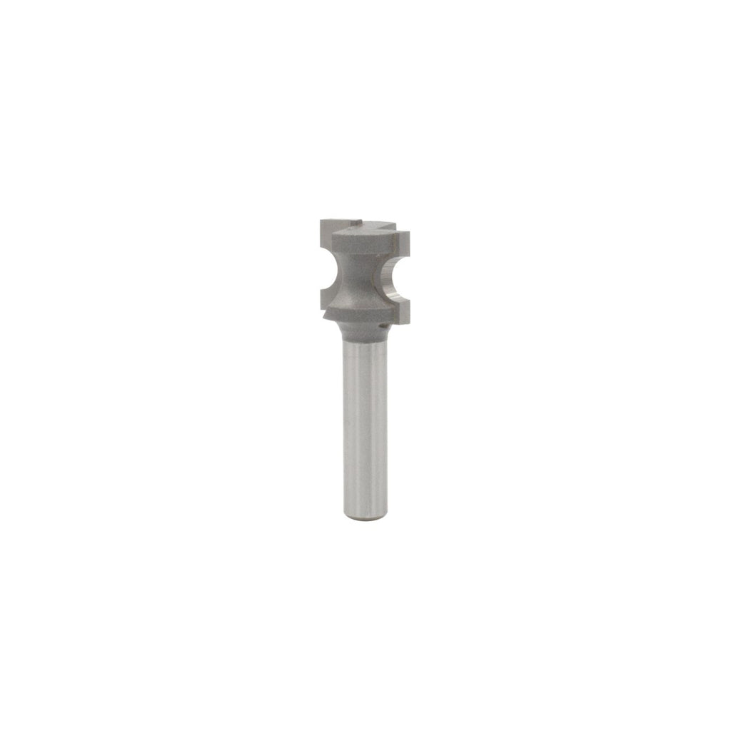 Mèche toupie 21/32'' de diamètre, pointe en carbure, embout demi-rond, 2 cannelures, tige 1/4'', longueur 1 7/8''