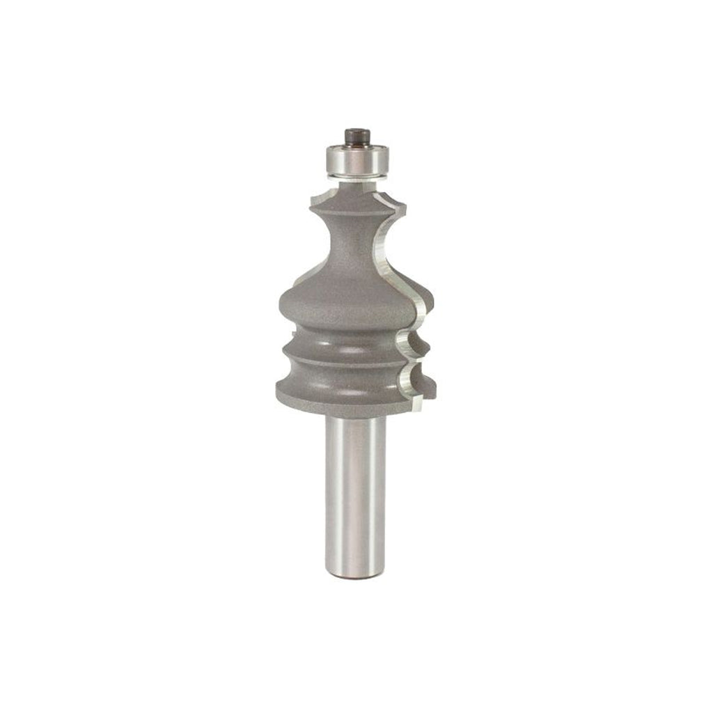 Mèche toupie 1-3/8'' de diamètre, pointe en carbure, foret de formage de bord, 2 cannelures, tige de 1/2'', longueur de 3-1/2''