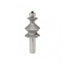Mèche toupie 1-3/8'' de diamètre, pointe en carbure, foret de formage de bord, 2 cannelures, tige de 1/2'', longueur de 3-1/2''