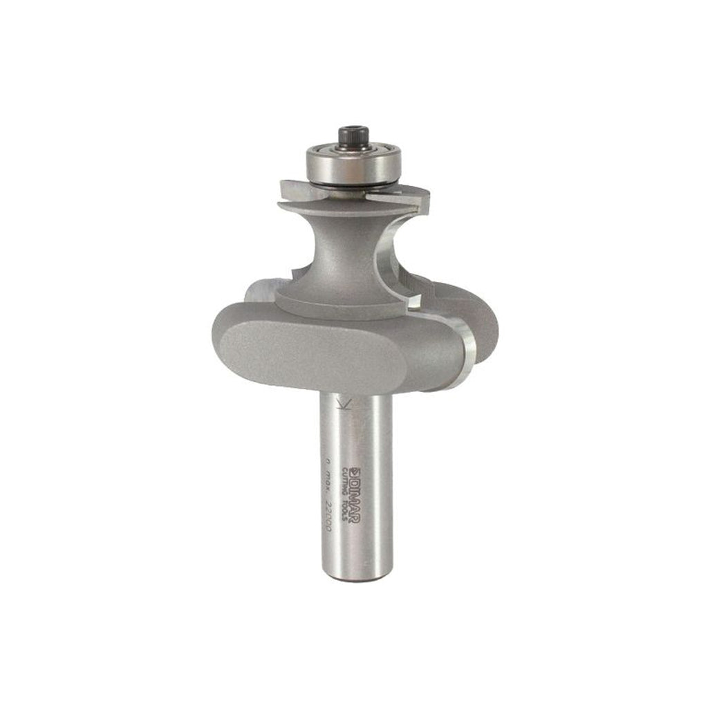 Mèche toupie 2'' de diamètre, pointe en carbure, embout de canoë avec roulement à billes, 2 cannelures, tige de 1/2'', longueur de 3-1/8''