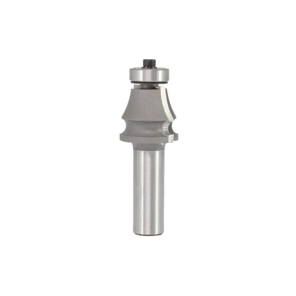Mèche toupie 1'' de diamètre, pointe en carbure, mèche à perler les bords avec roulement à billes, 2 cannelures, tige de 1/2'', longueur de 2-3/4''