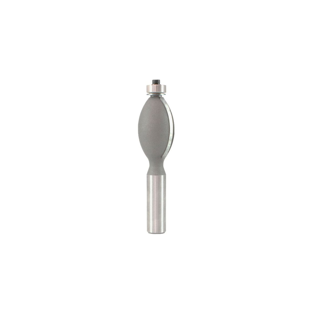 Mèche toupie 1'' de diamètre, pointe en carbure, foret convexe, 2 cannelures, tige de 1/2'', longueur de 3-7/8''