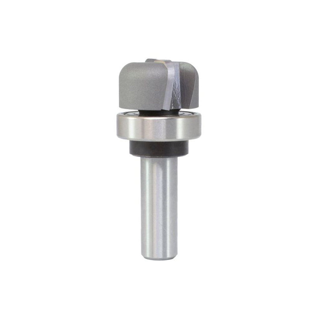 Mèche toupie 1-1/8'' de diamètre, embouts plongeants à anse avec roulement à billes central, 2 cannelures, tige de 1/2'', longueur de 2-5/8''