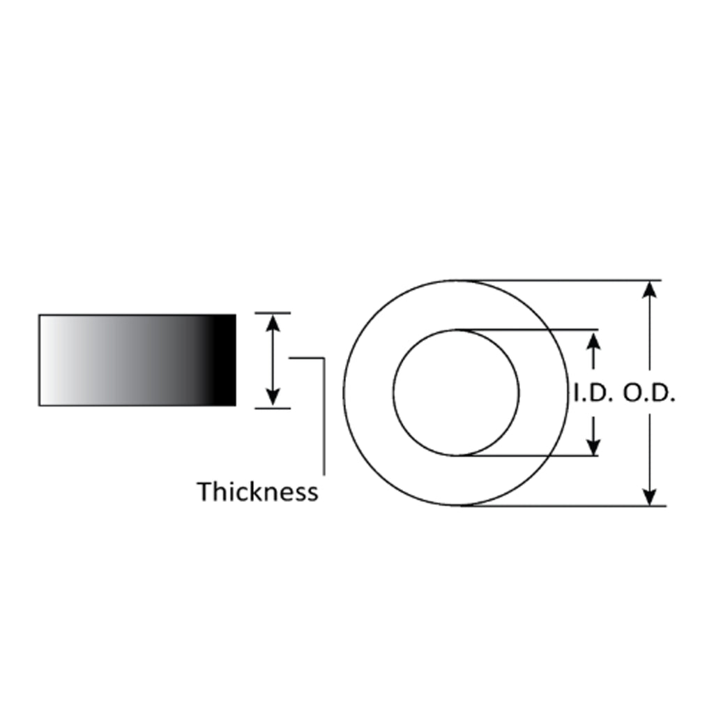 Rondelles, diamètre intérieur 5/16'', diamètre extérieur 5/8'', épaisseur 0,5 mm
Diamètre extérieur 5/8''
diamètre extérieur 5/8'', épaisseur 0,5 mm