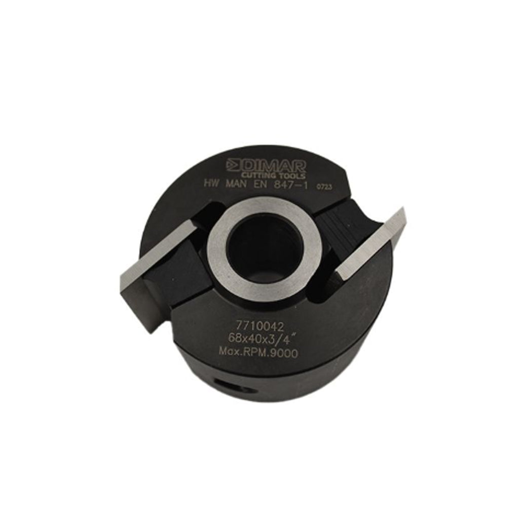 Tête de shaper 2 dents, 68 mm de diamètre, système multi-profils, largeur 40 mm