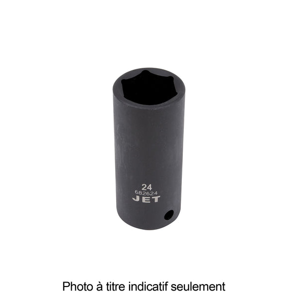 Jetech Douille à Chocs Profonde 30mm 1/2" - 6 Pans Cr-Mo Traité Thermique