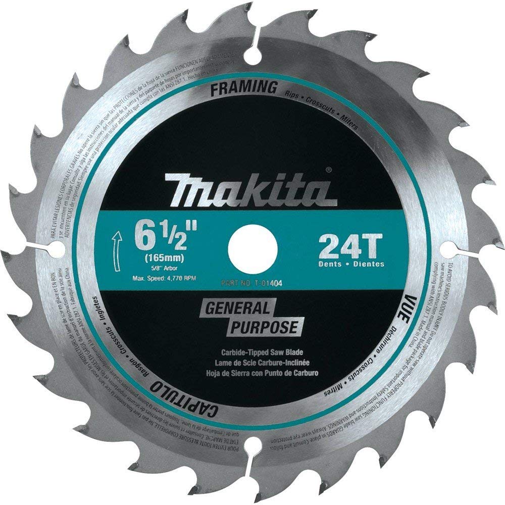 Lame de scie circulaire au carbure de 6-1/2'' x 24 dents