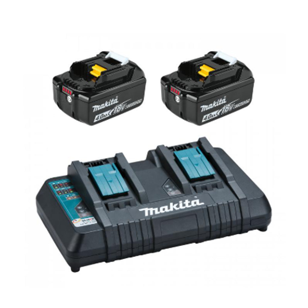 Ensemble batterie li-ion 18 V 2 x 4,0 Ah et chargeur Rapide à double port
