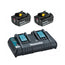 Ensemble batterie li-ion 18 V 2 x 4,0 Ah et chargeur Rapide à double port