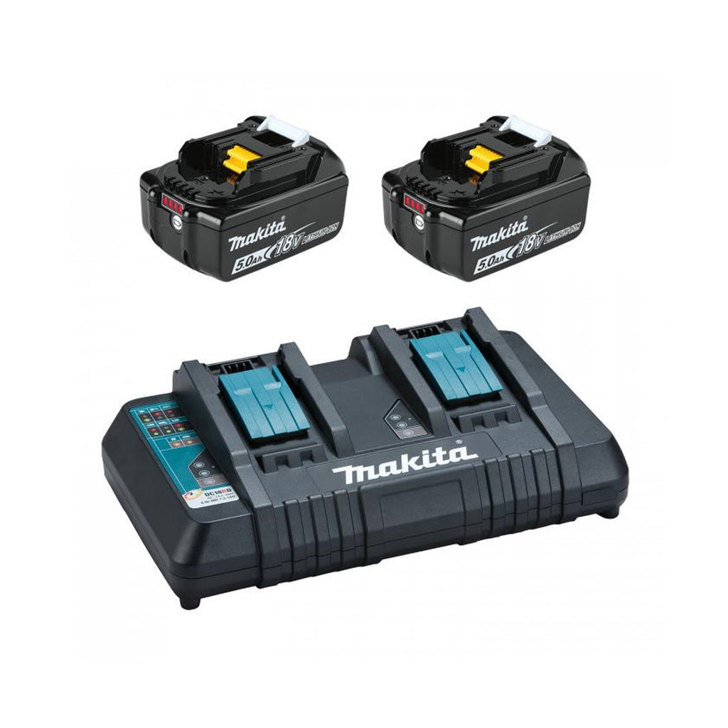 Ensemble batterie li-ion 18 V 2 x 5,0 Ah et chargeur à double port