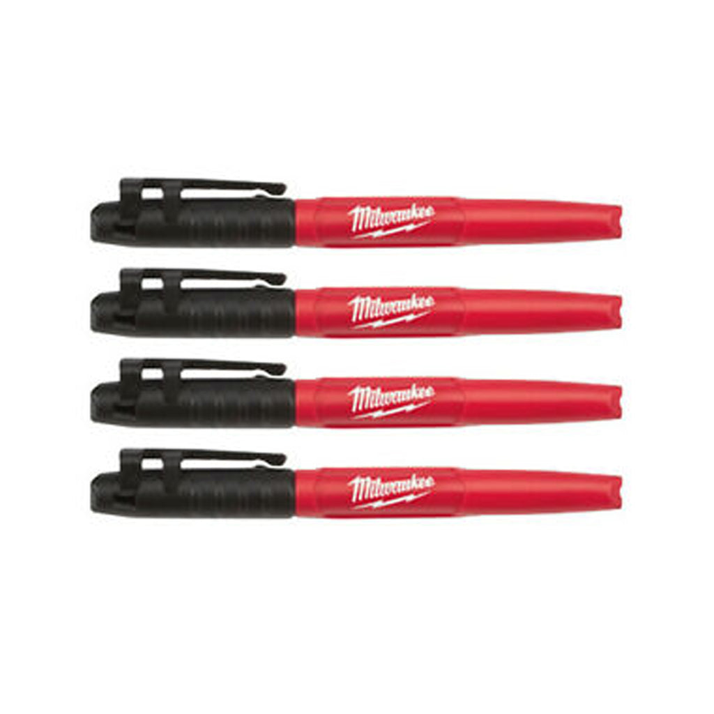 MARQUEUR NOIR POINTE FINE PQT/4