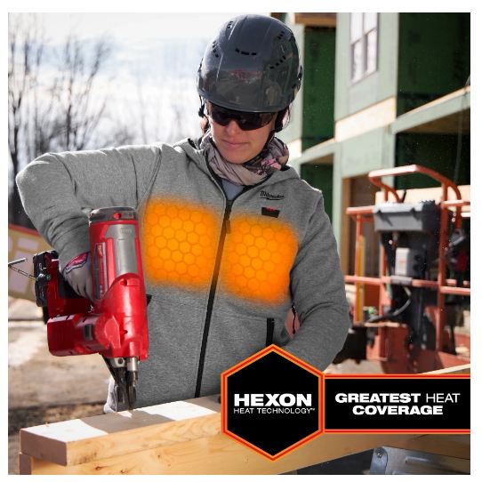 COTON OUATER CHAUFFANT FEMME NOIR + 1 BATTERIE (2XL)