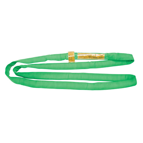 Élingue de levage en polyester ronde, Vert, 2'' la x 12' lo, 6000 lb Charge verticale