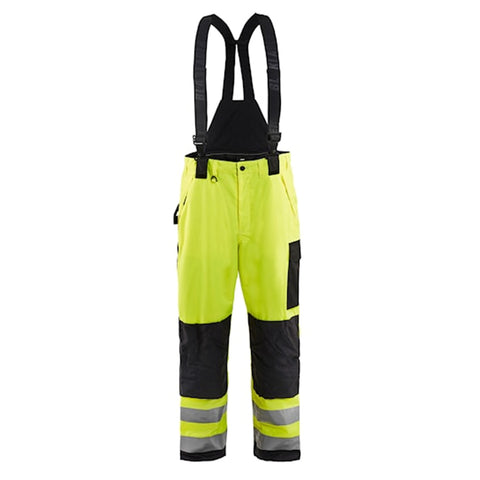 SALOPETTE IMPERMÉABLE JAUNE HAUTE-VISIBILITÉ - XL