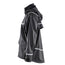 IMPERMEABLE AVEC CAPUCHE NOIR AVEC DÉTAILS RÉFLÉCHISSANTS - 2XL