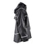 IMPERMEABLE AVEC CAPUCHE NOIR AVEC DÉTAILS RÉFLÉCHISSANTS - 2XL