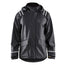 IMPERMEABLE AVEC CAPUCHE NOIR AVEC DÉTAILS RÉFLÉCHISSANTS - XL