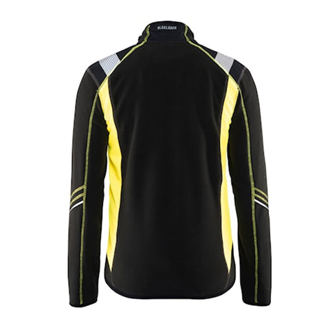 VESTE MICROMOLLETON VISIBILITÉ NOIR/JAUNE - MEDIUM