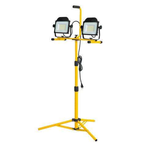 LAMPE DE TRAVAIL À LED À DOUBLE TÊTE DE 20 000 LUMEN AVEC TRÉPIED