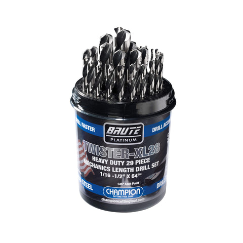 ENSEMBLE DE 29 MECHES 1/16'' @ 1/2'' X TIGE 3/8'' (64ieme)